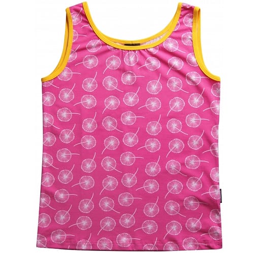 Ladies Maxomorra vest top in Dandelion clock print