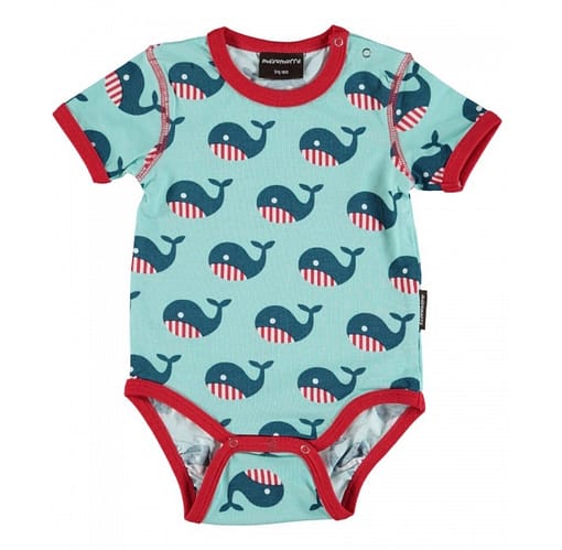 Whales by Maxomorra - short sleeve bodysuit