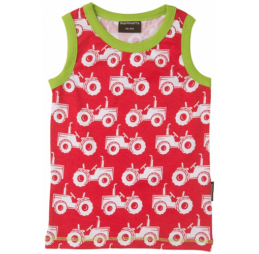Tractor summer vest in organic cotton by Maxomorra
