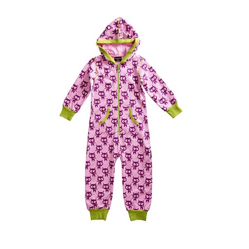 Cat onesie jumpsuit in organic cotton by Maxomorra