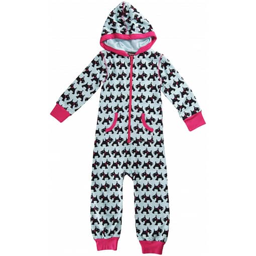 Organic cotton hooded onesie by Maxomorra - dogs