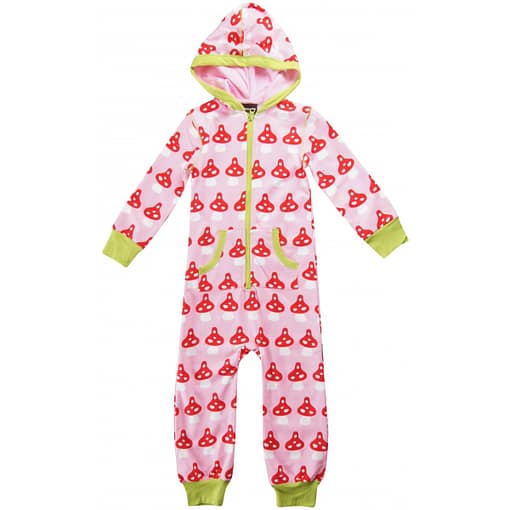 Toadstool print organic cotton onesie pyjamas