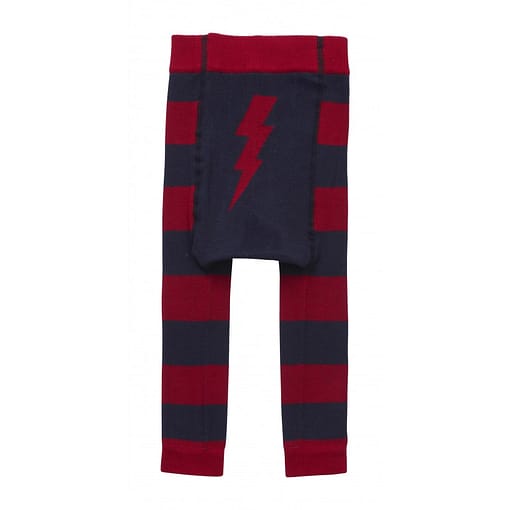 Lightening bolt leggings by Piccalilly in organic cotton