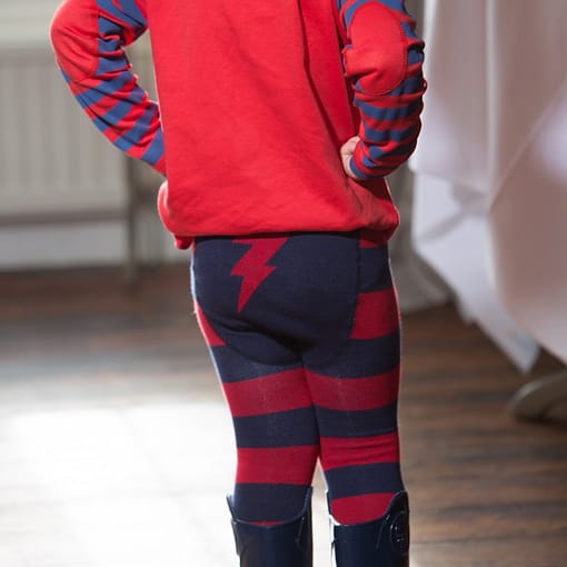 Lightening bolt leggings by Piccalilly in organic cotton - Image 2