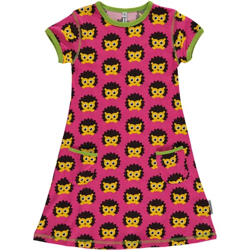 Maxomorra hedgehog print organic dress