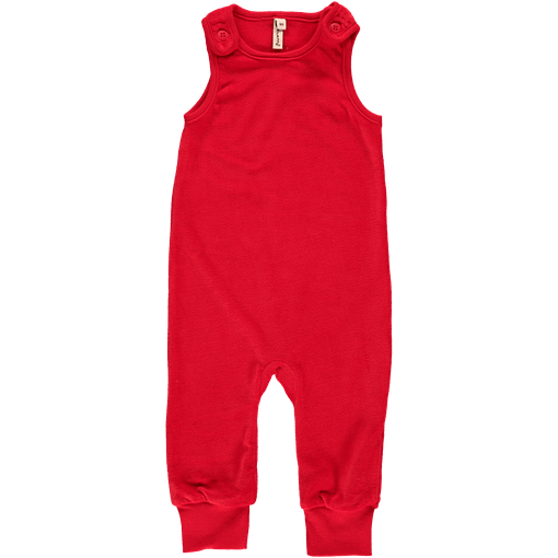 Maxomorra red velour dungarees