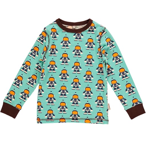 Maxomorra ~ Astronaut print organic cotton long sleeve top