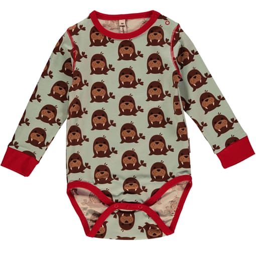 Walrus long sleeve organic cotton bodysuit