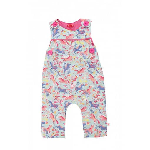 Magical horse print dungarees by Piccalilly
