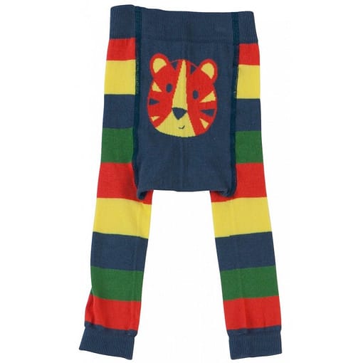 Piccalilly organic boys tights girls tiger rainbow stripes