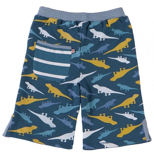 Lizard reversible summer shorts by Piccalilly in organic cotton