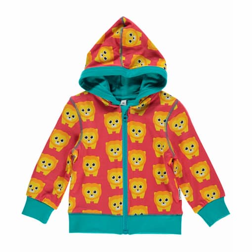 Lions toddler zip hooded top by Maxomorra
