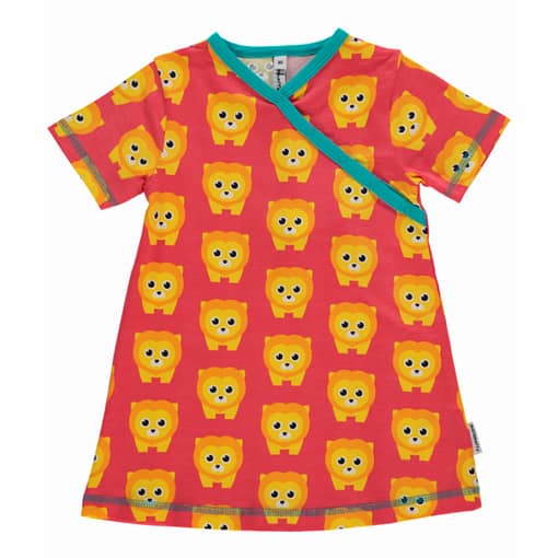 Lion print organic cotton summer toddler dress