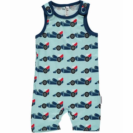 Racing car dungarees by Maxomorra
