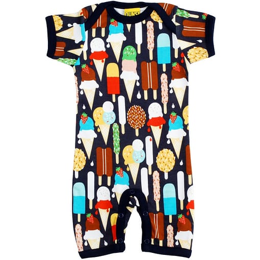 DUNS Sweden short romper suit in ice cream print