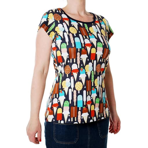 Ladies t-shirt in ice cream print by DUNS Sweden