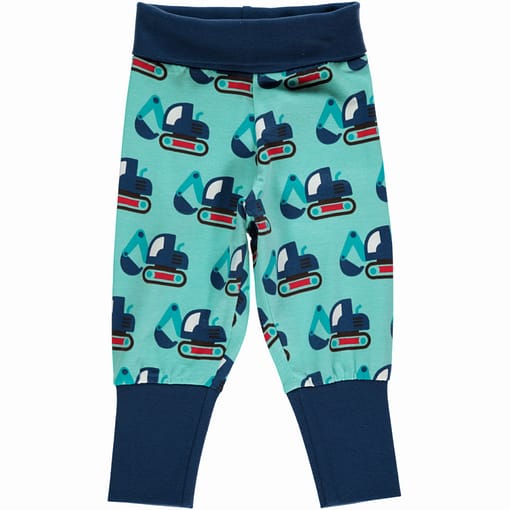 Diggers print organic cotton baby trousers by Maxomorra (9-12m)