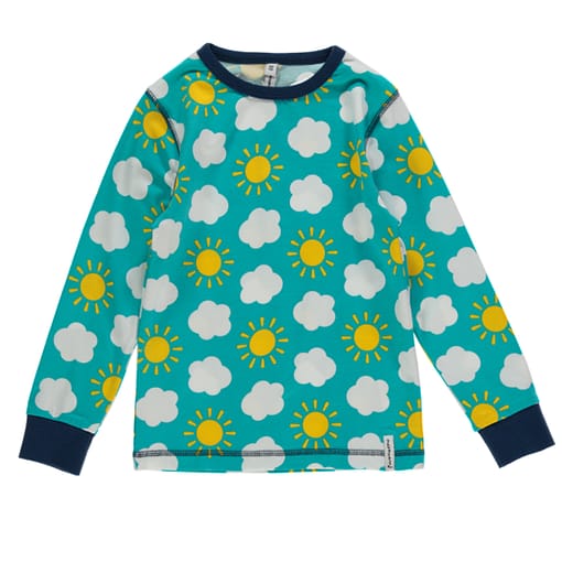 Maxomorra ~ Sky print organic cotton long sleeve top (Age 6-8)