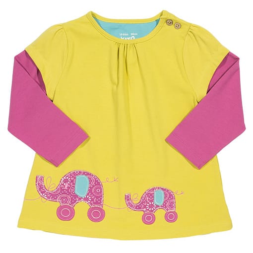 Applique elephant top by Kite
