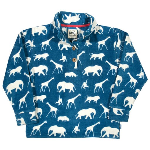 Safari animals fleece top by Kite