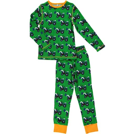 Maxomorra organic cotton pyjamas in tractor print (Age 2-4)