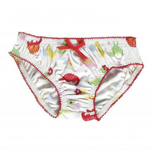 Piccalilly ~ Girls organic floral dinosaur knickers - 3 pack