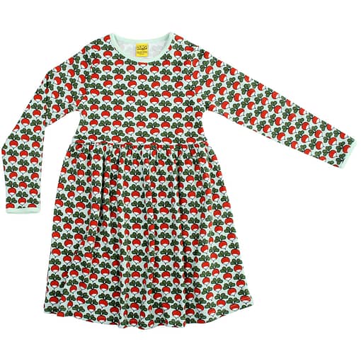 DUNS Sweden radish misty jade print organic sleeveless twirly dress (18-24m)