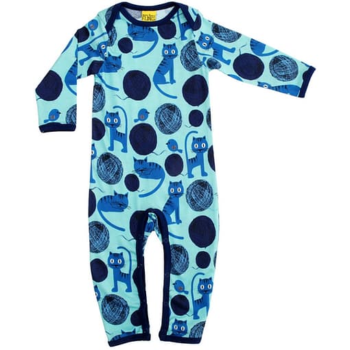 Blue cat organic long sleeve romper - More than a fling (18-24m)