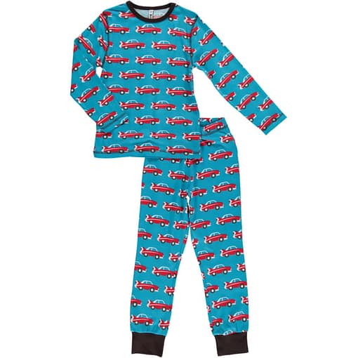 Maxomorra organic cotton pyjamas in car print (Age 4-6)
