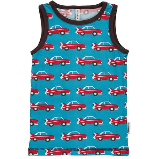 Maxomorra ~ cars organic cotton toddler sleeveless vest (18-24m)