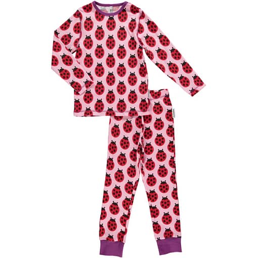 Maxomorra organic cotton pyjamas in ladybugs print (18-24m)