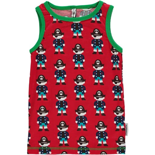 Maxomorra ~ pirates organic cotton sleeveless vest (18-24m)