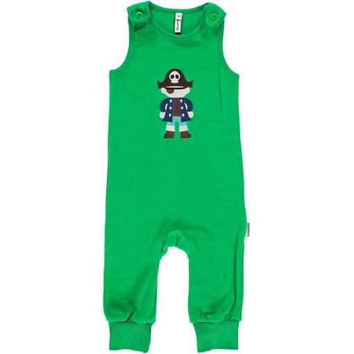 Pirate playsuit dungarees by Maxomorra in organic velour (18-24m)