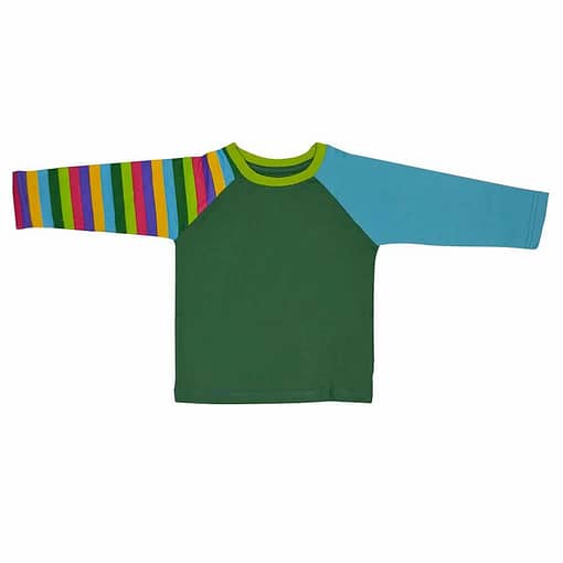Gecko organic cotton half and half Mini Beast baseball top (12-18m)