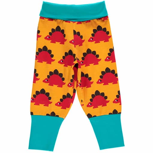 Dinosaur print organic cotton baby trousers by Maxomorra (6-9m)