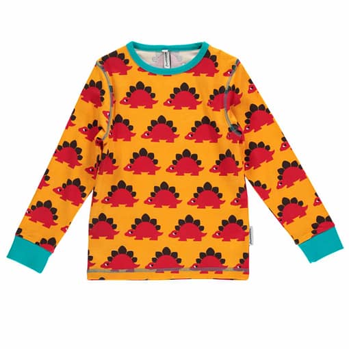 Maxomorra ~ Dinosaur print organic cotton long sleeve top (Age 6-8)