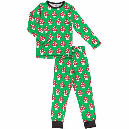 Maxomorra organic cotton pyjamas in mushrooms print (18-24m)
