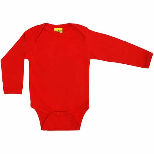 DUNS Sweden strawberry print dungarees on blue organic cotton - Image 2