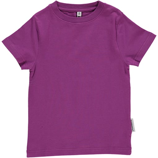 Maxomorra basic organic t-shirt in red | yellow | green | purple | turquoise | orange - Image 4