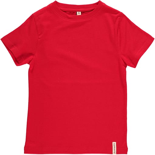 Maxomorra basic organic t-shirt in red | yellow | green | purple | turquoise | orange - Image 3