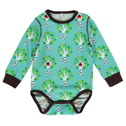 Organic cotton tree print baby vest