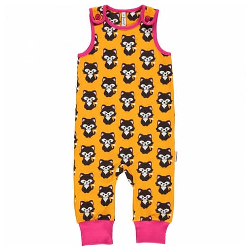 Cat playsuit dungarees by Maxomorra in organic cotton (6-9 months)