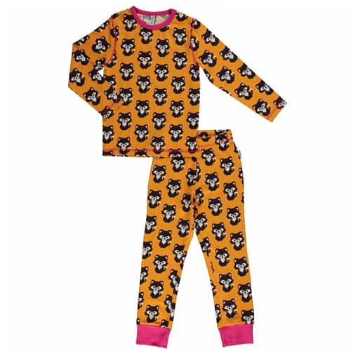 Maxomorra organic cotton pyjamas in cat print (18-24 months)