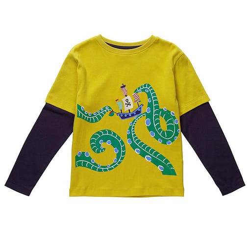 Sea Monster top by Piccalilly on organic cotton