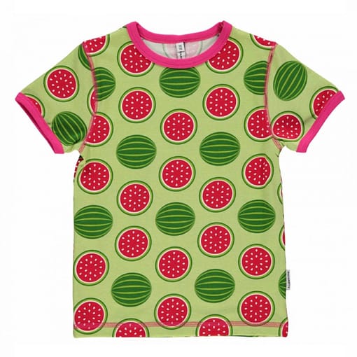 Maxomorra watermelon print organic cotton short sleeve t-shirt