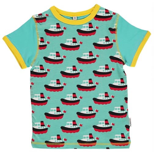 Maxomorra boat organic cotton short sleeve t-shirt (Age 2-4 98-104)