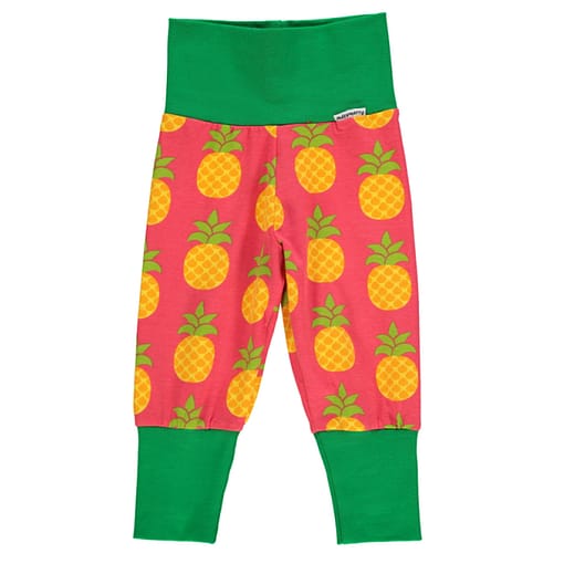 Pineapple organic cotton baggy trousers from Maxomorra (Newborn)