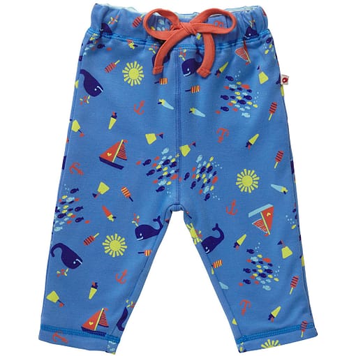Seaside reversible trousers by Piccalilly in organic cotton