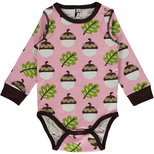 Acorn applique brown pinafore by Maxomorra in organic velour (Age 2-4 98-104cm) - Image 3