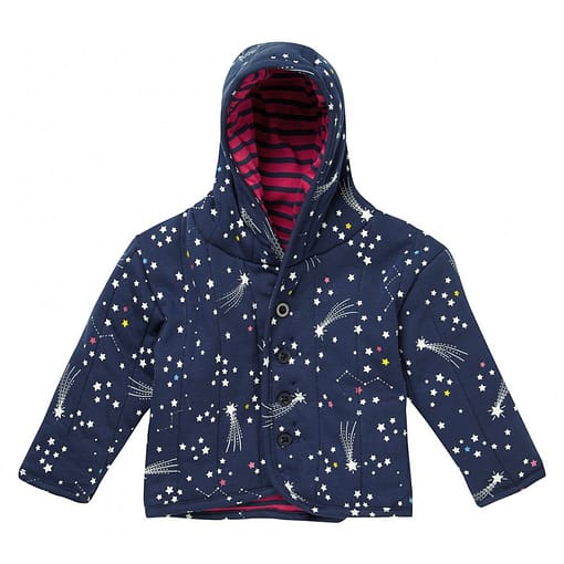 Galaxy reversible jacket by Piccalilly in organic cotton